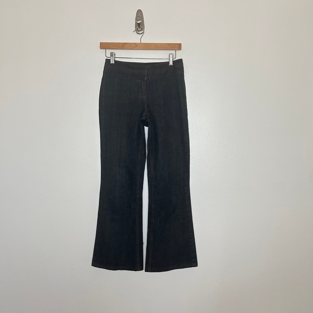 Classiques Entier Dark Wash Flare Jeans Red Stitching Denim‎ Trousers Size 0